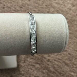 JCM stainless steel QVC adjustable silver bracelet